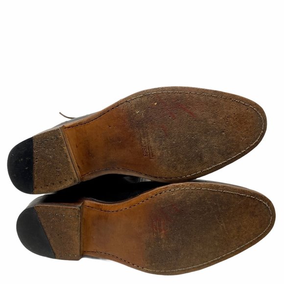 FRYE BOOTS Dorado Riding Dark Brown Leather Moto - Picture 11 of 12